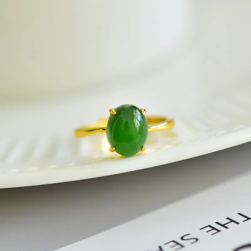 Jade Ink Love Hetian Jade Rings Jasper Unisex-2