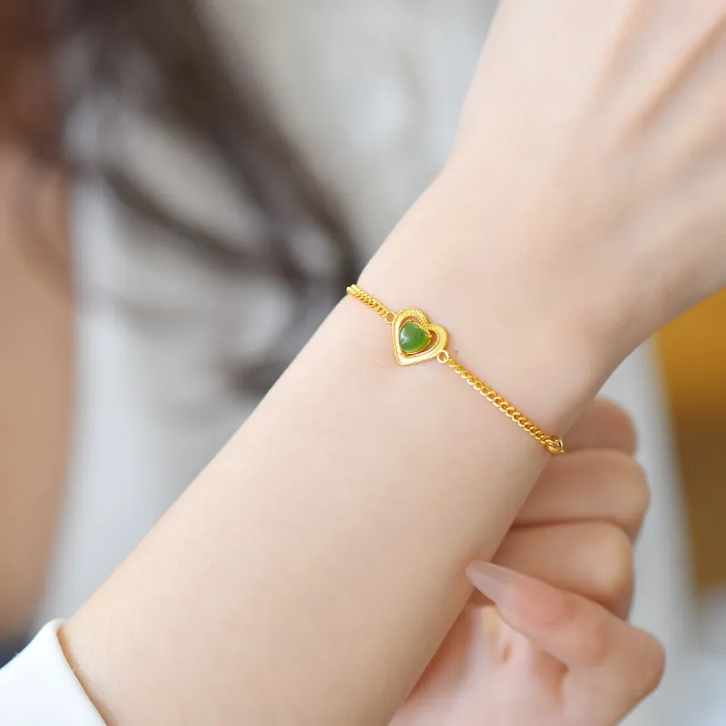 Jade Ink Love Hetian Jade Bracelets Jasper Women's-6