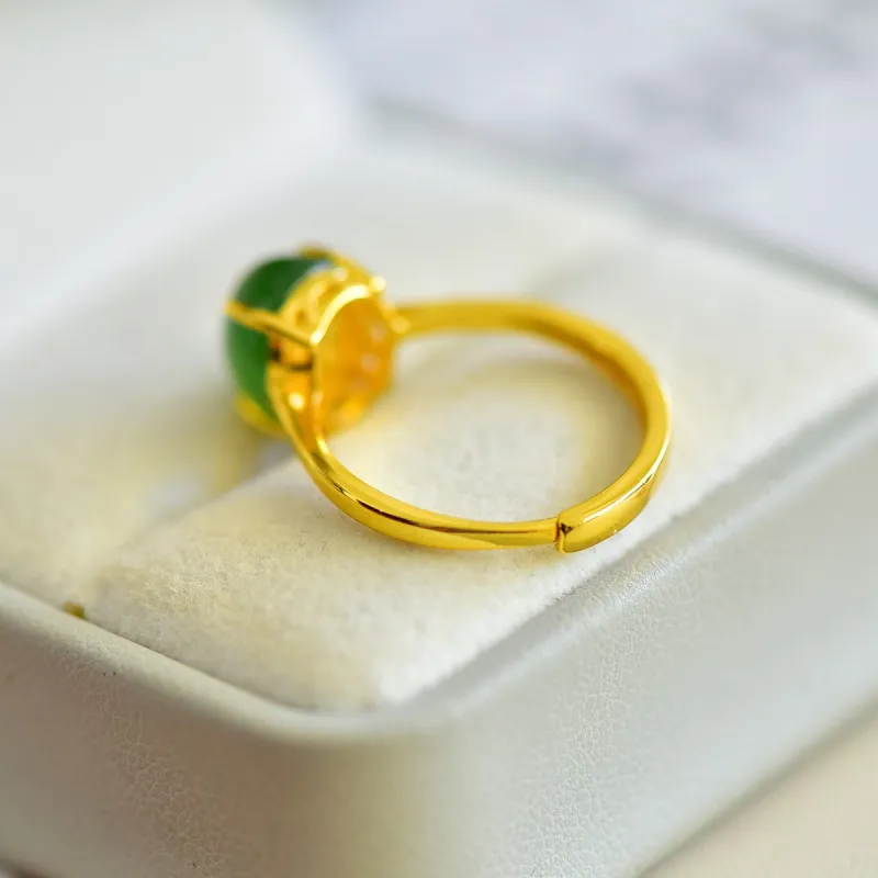 Jade Ink Love Hetian Jade Rings Jasper Unisex-5