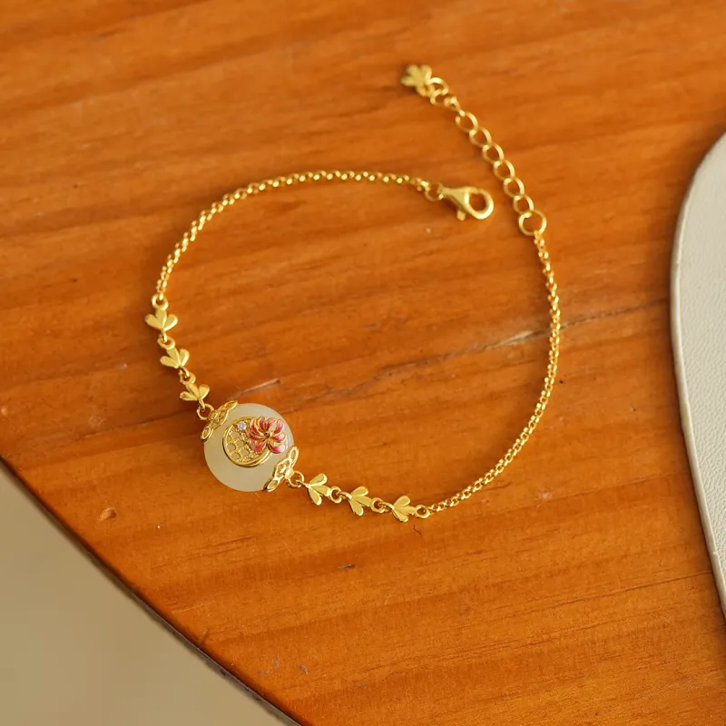 Jade Ink Love Elegant Vintage Chinese Fashion Trend White Jade Unisex-1