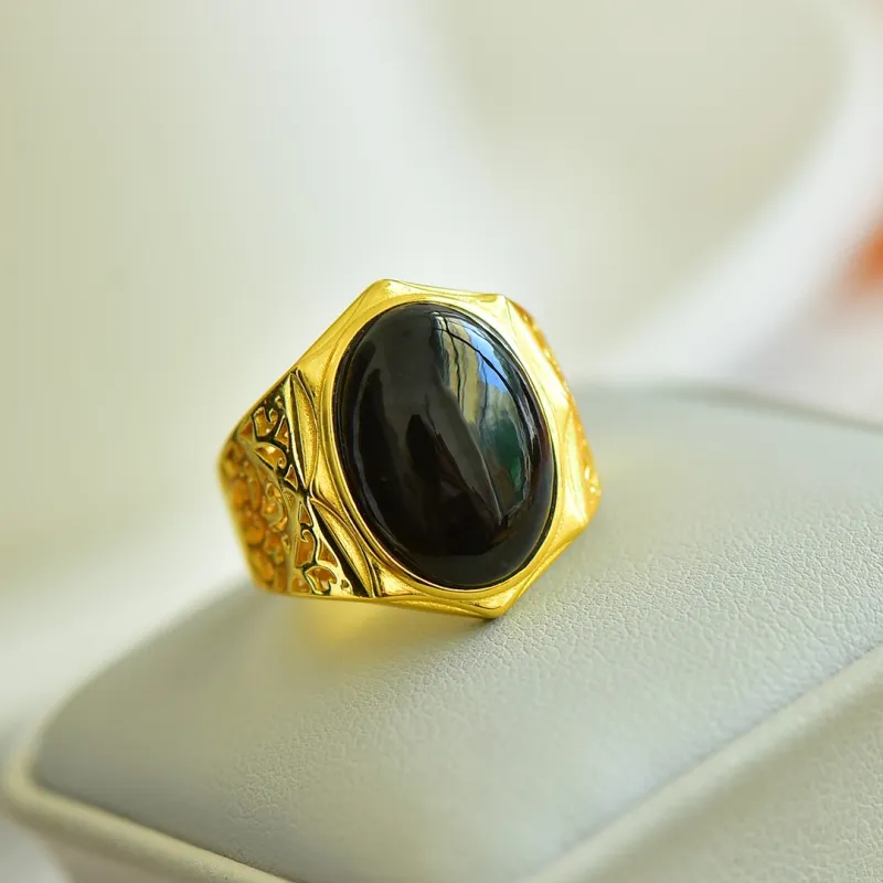 Jade Ink Love Rings Green Jade Men's-4