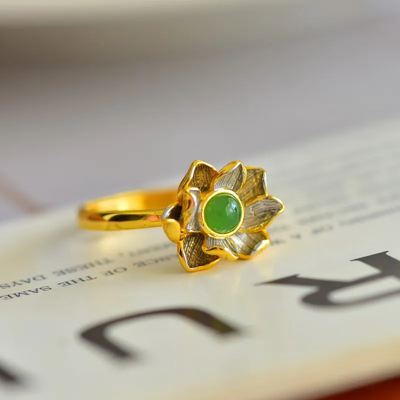 Jade Ink Love Hetian Jade Rings Jasper Women's-2