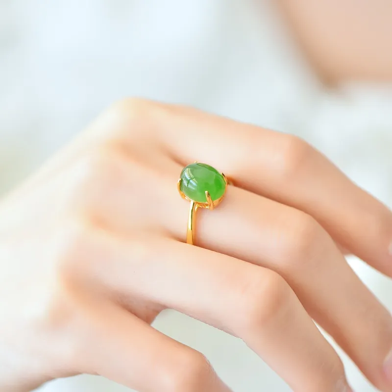 Jade Ink Love Hetian Jade Rings Jasper Unisex-6