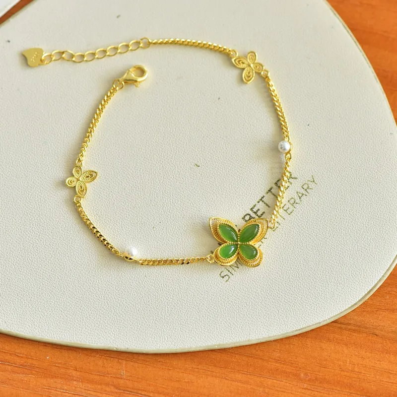 Jade Ink Love Hetian Jade Bracelets Jasper Women's-1
