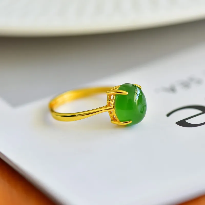 Jade Ink Love Hetian Jade Rings Jasper Unisex-4