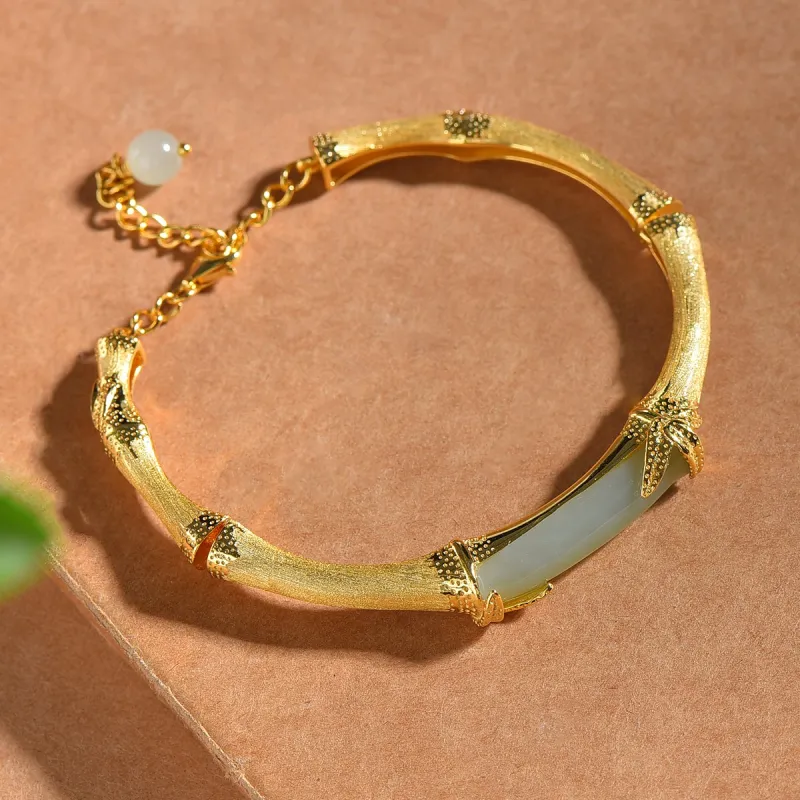 Jade Ink Love Hetian Jade Bracelets Pale Greenish White Jade Unisex-1