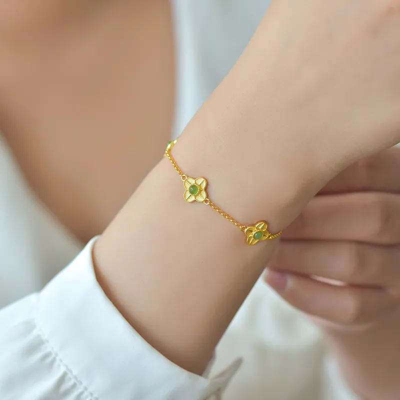 Jade Ink Love Hetian Jade Bracelets Jasper Women's-5