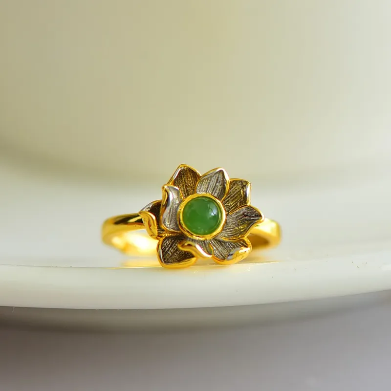 Jade Ink Love Hetian Jade Rings Jasper Women's-3