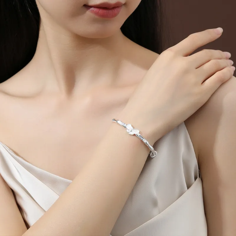 KINGFOCUS Sterling Silver Bangles Women's-2