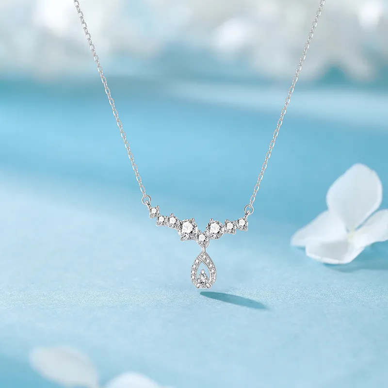 KINGFOCUS Sterling Silver Collarbone Chain Women's-3