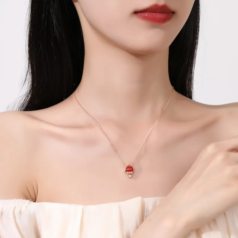 KINGFOCUS Chalcedony Necklaces Women's-8