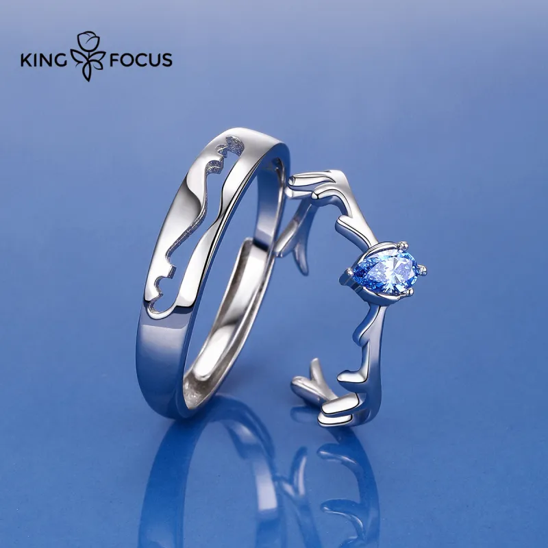 KINGFOCUS S925 Silver Rings Unisex-1
