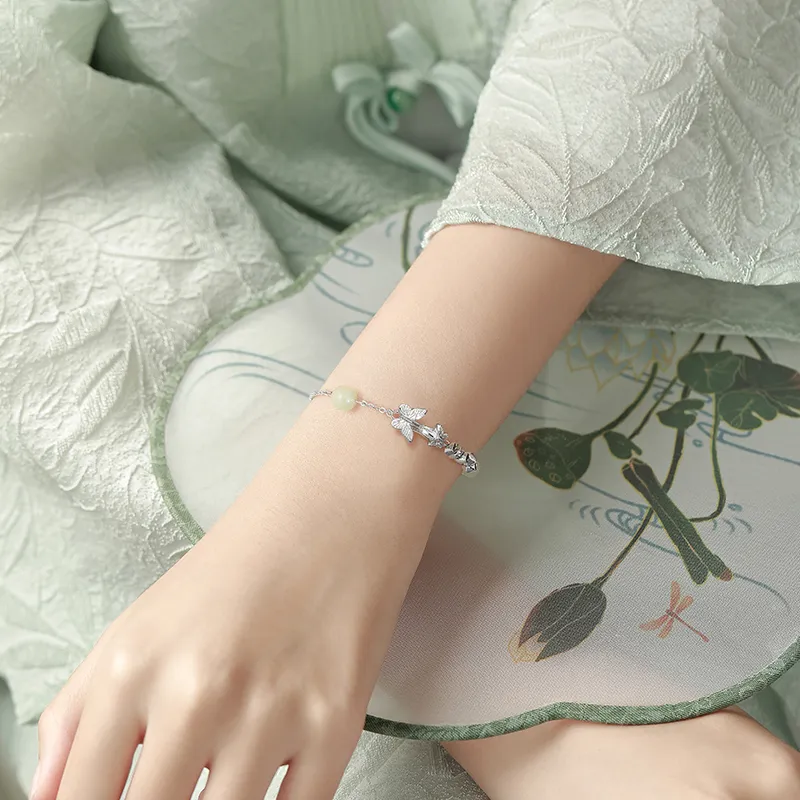 KINGFOCUS Chalcedony Jade Bracelets Women's-4