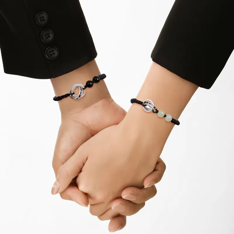 KINGFOCUS Obsidian Jade Bracelets Unisex-6