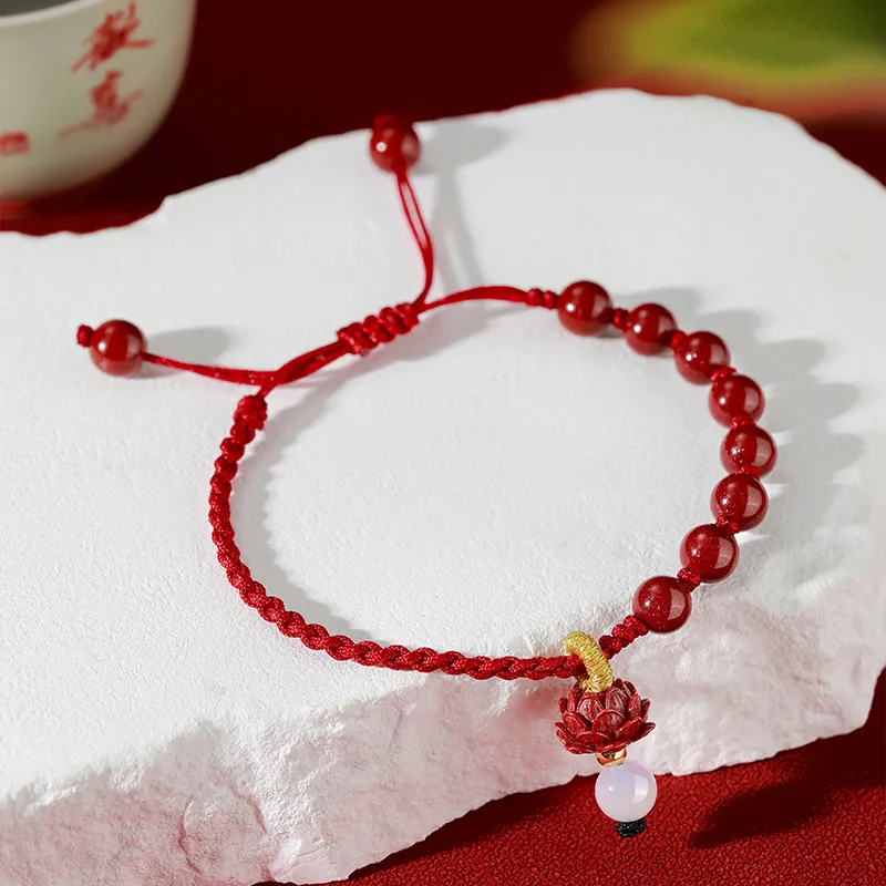 KINGFOCUS Cinnabar Jade Bracelets Unisex-2