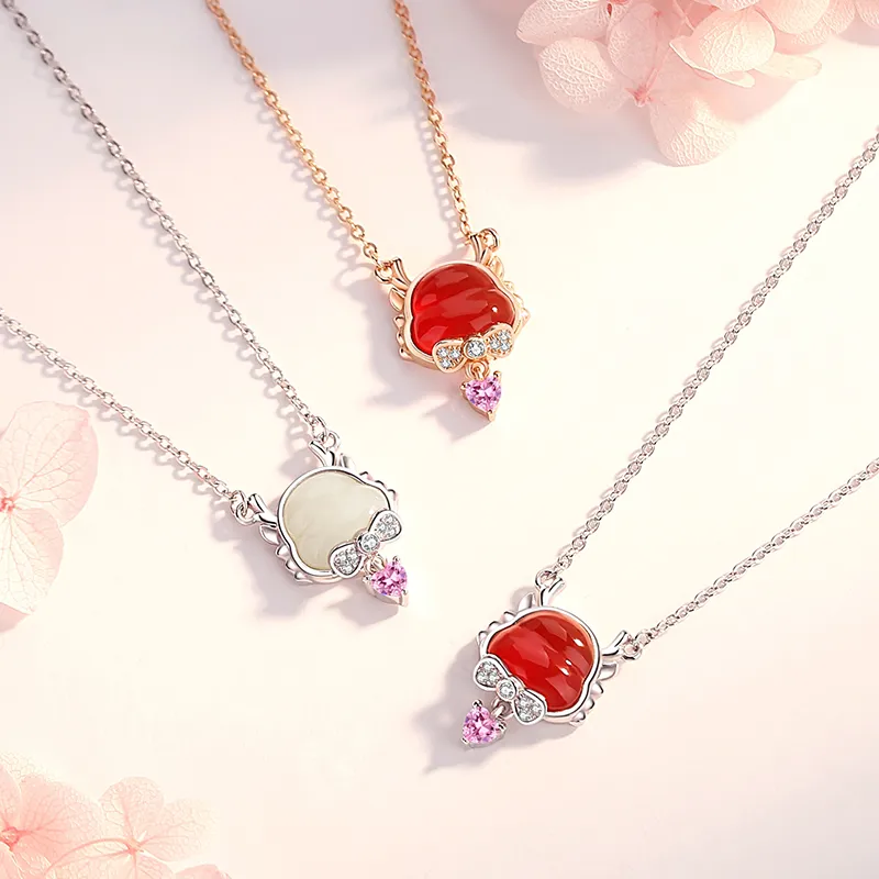 KINGFOCUS Chalcedony Necklaces Women's-3