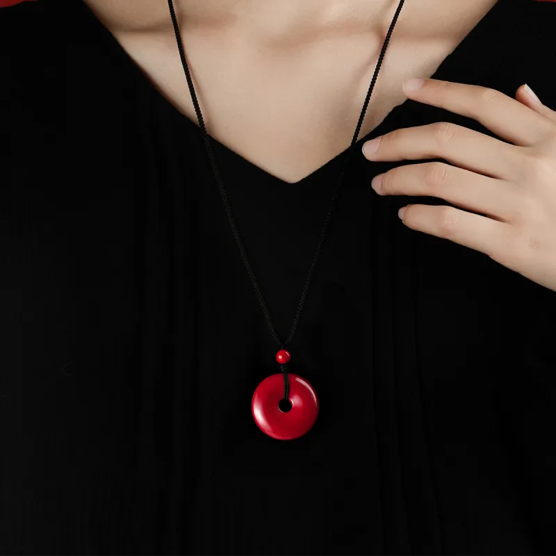 KINGFOCUS Cinnabar Necklaces Unisex-1