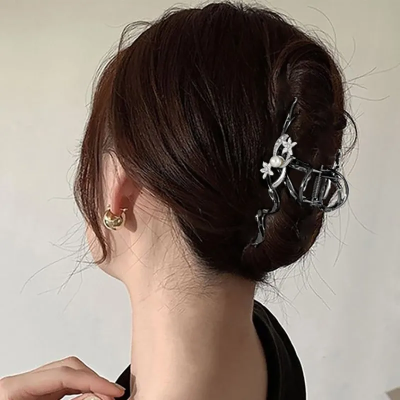 KINGFOCUS Alloy Hair Clips Women's Black-1