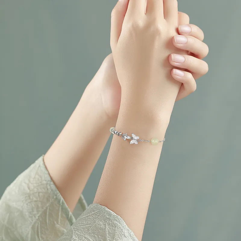 KINGFOCUS Chalcedony Jade Bracelets Women's-1