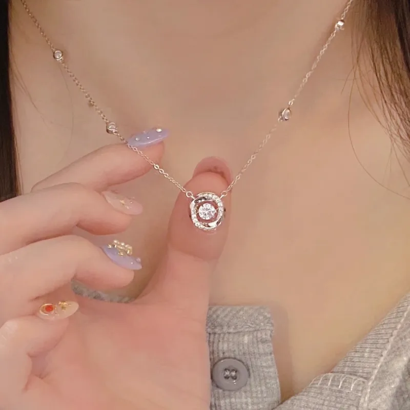 KINGFOCUS Sterling Silver Love Confession Bestie Birthday Necklace Women's-2