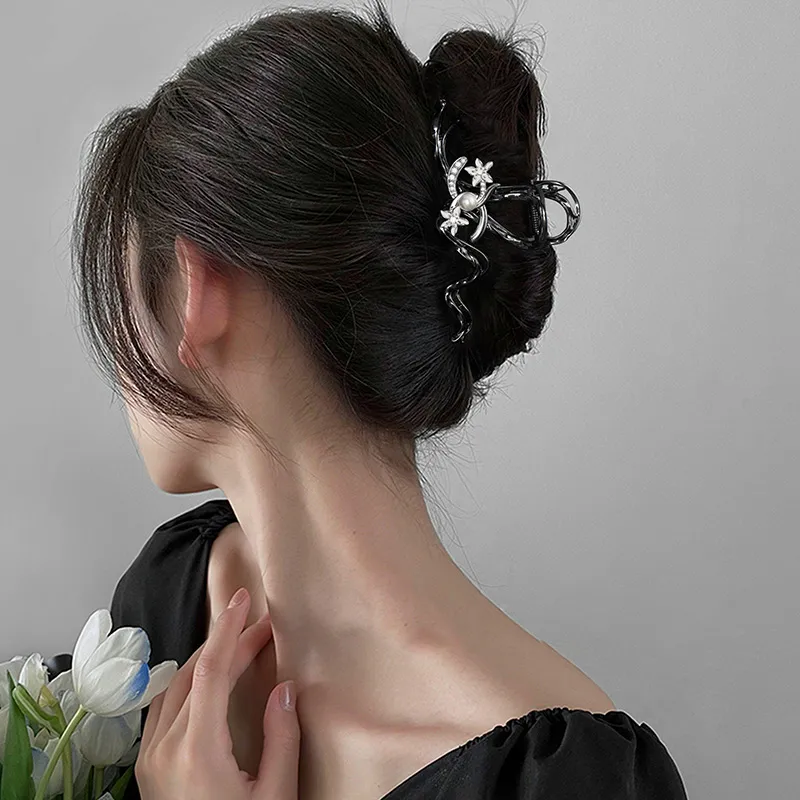 KINGFOCUS Alloy Hair Clips Women's Black-2