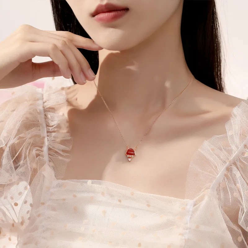 KINGFOCUS Chalcedony Necklaces Women's-6