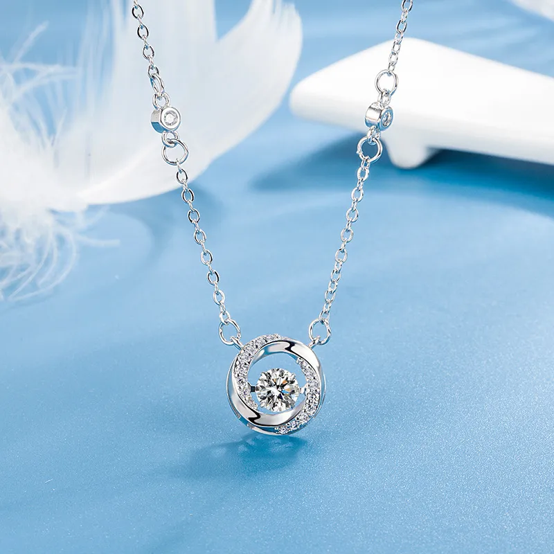 KINGFOCUS Sterling Silver Love Confession Bestie Birthday Necklace Women's-3
