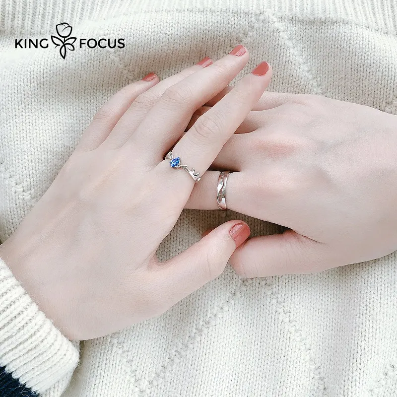 KINGFOCUS S925 Silver Rings Unisex-5