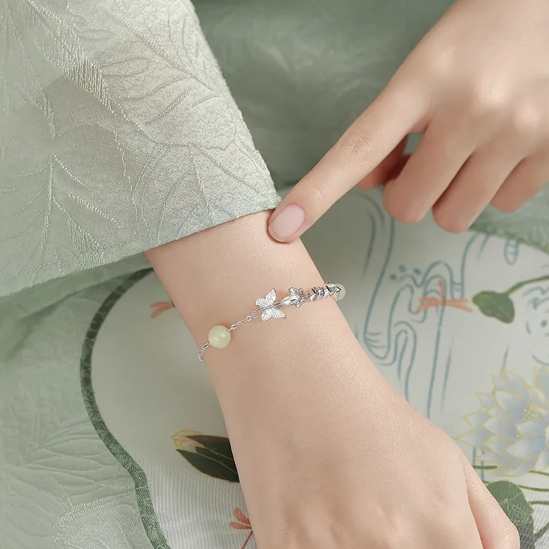 KINGFOCUS Chalcedony Jade Bracelets Women's-3