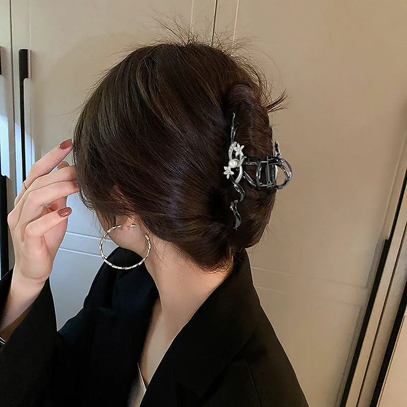 KINGFOCUS Alloy Hair Clips Women's Black-3