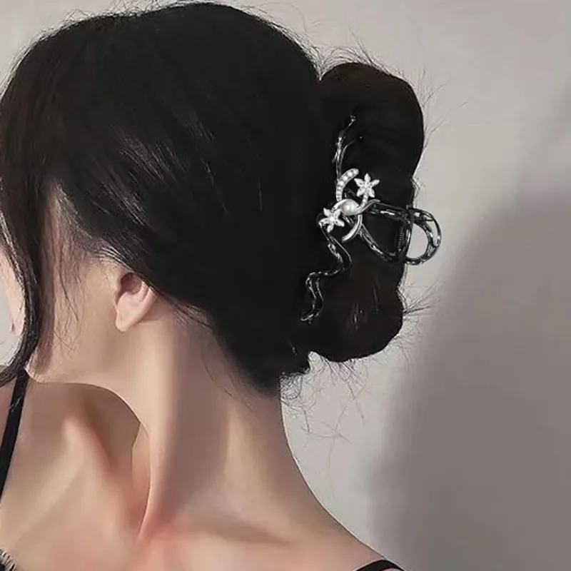 KINGFOCUS Alloy Hair Clips Women's Black-5