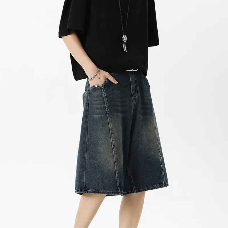 ROOMBOSE Denim Shorts Unisex Blue-4