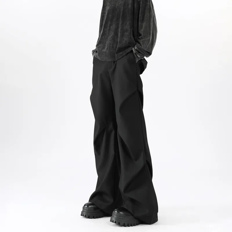 HOKLV Casual Pants Unisex Classic Black-3