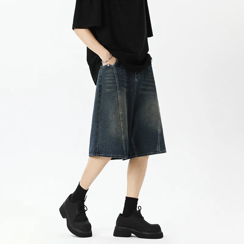 ROOMBOSE Denim Shorts Unisex Blue-5