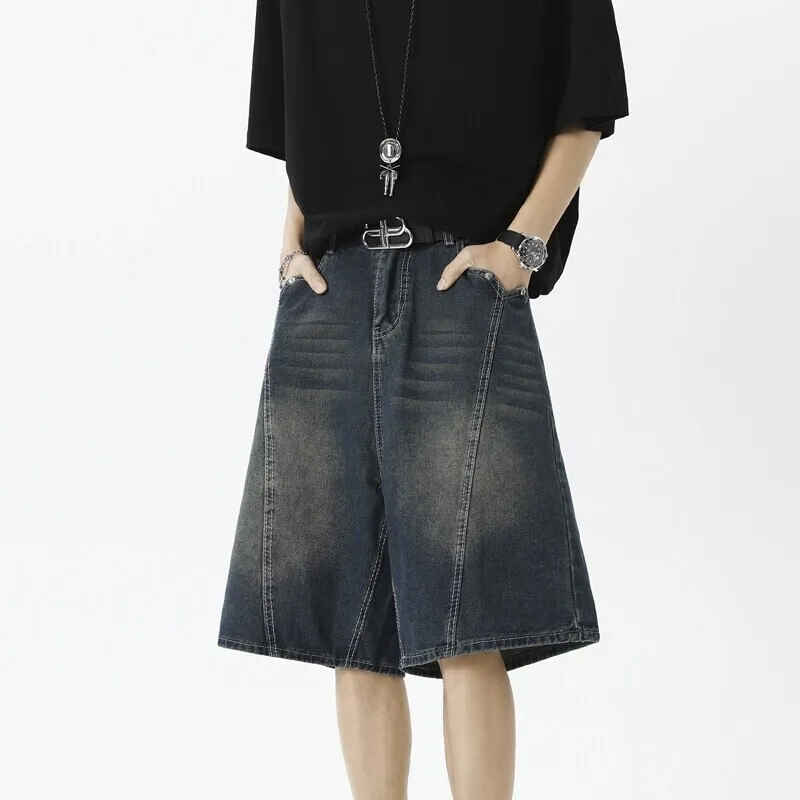 ROOMBOSE Denim Shorts Unisex Blue-3