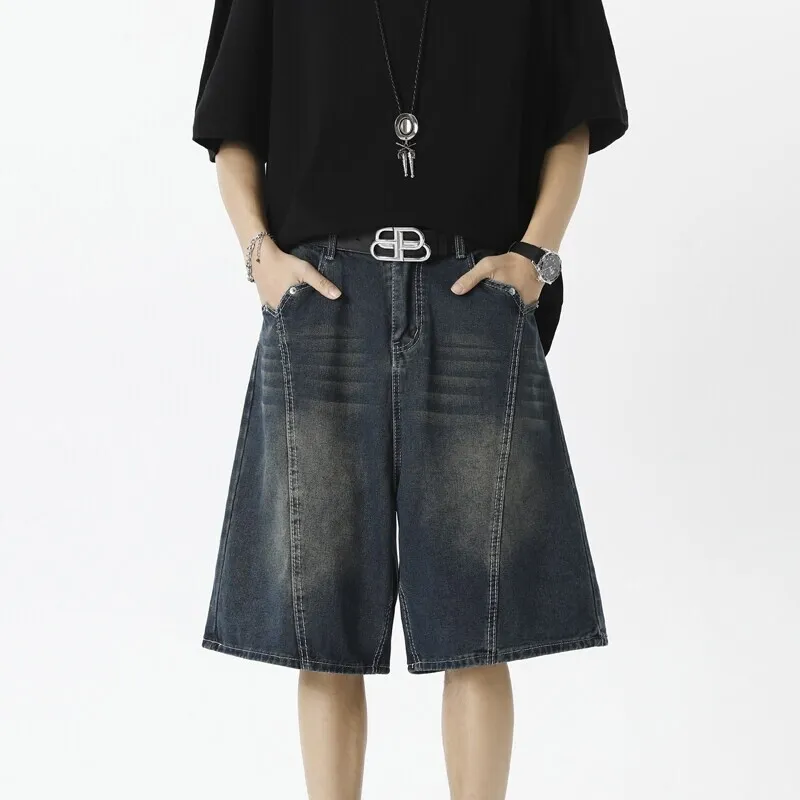 ROOMBOSE Denim Shorts Unisex Blue-1