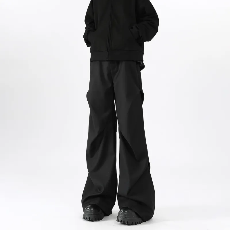 HOKLV Casual Pants Unisex Classic Black-4