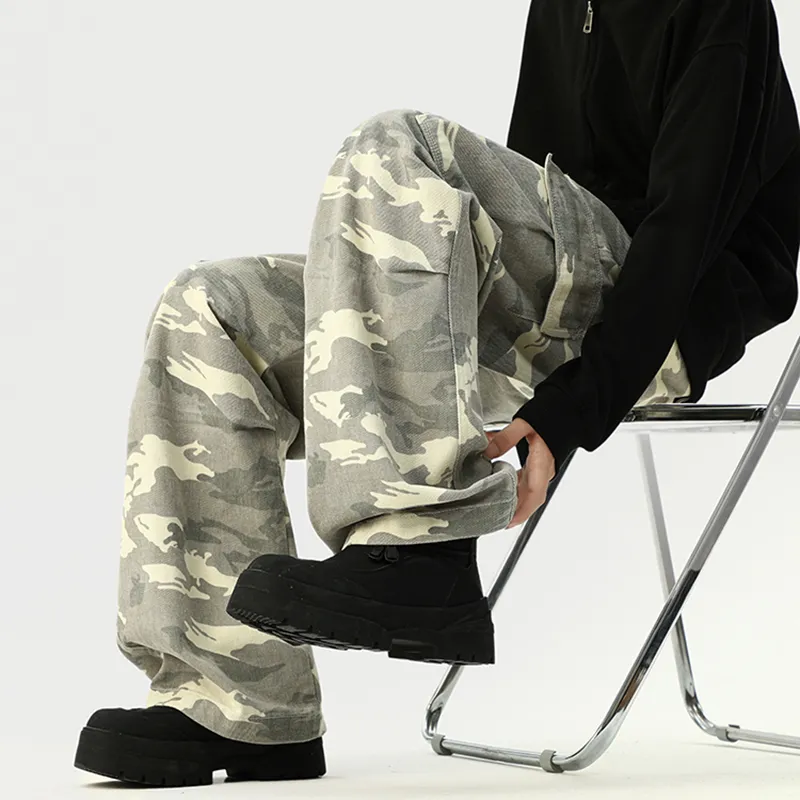 HOKLV Casual Pants Unisex Gray-10