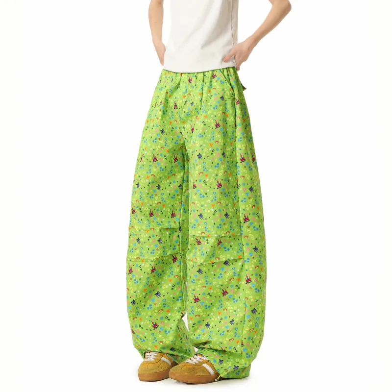 ROOMBOSE Casual Pants Unisex Green-2