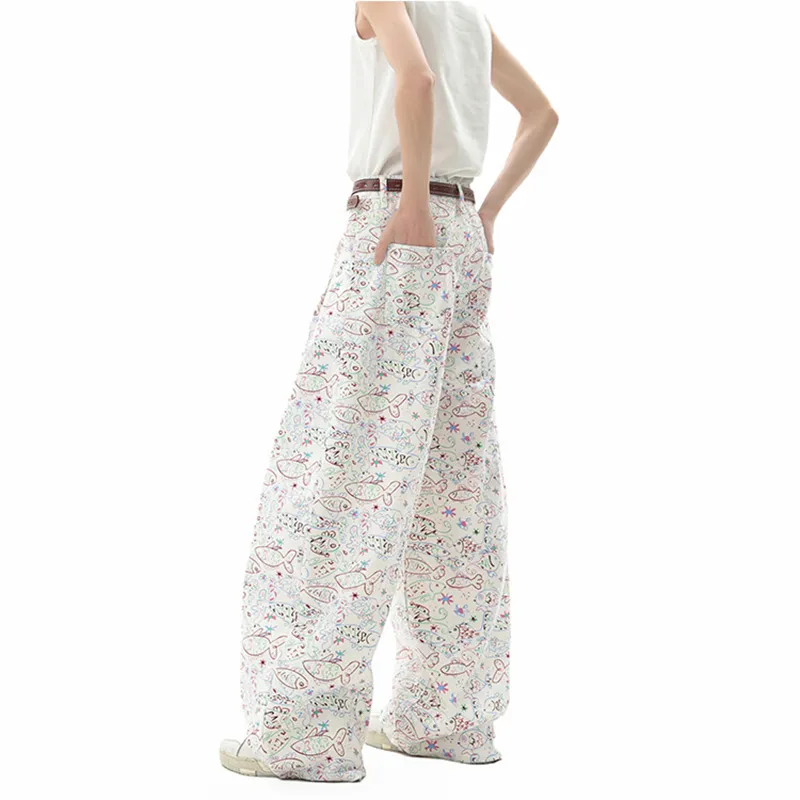 ROOMBOSE Casual Pants Unisex White-2