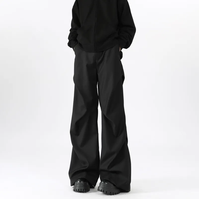 HOKLV Casual Pants Unisex Classic Black-5