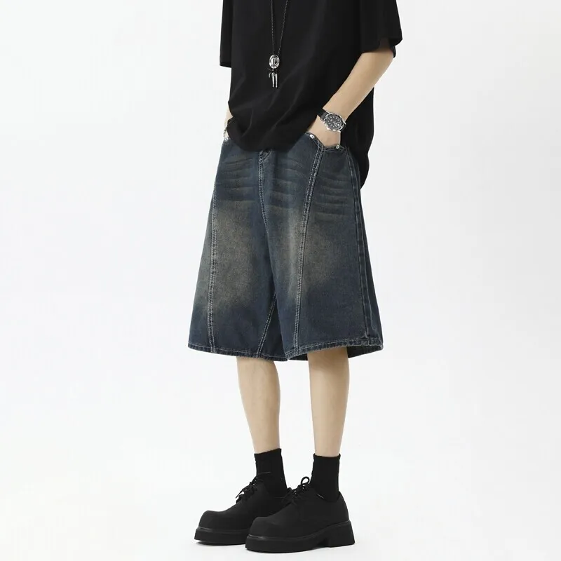 ROOMBOSE Denim Shorts Unisex Blue-2