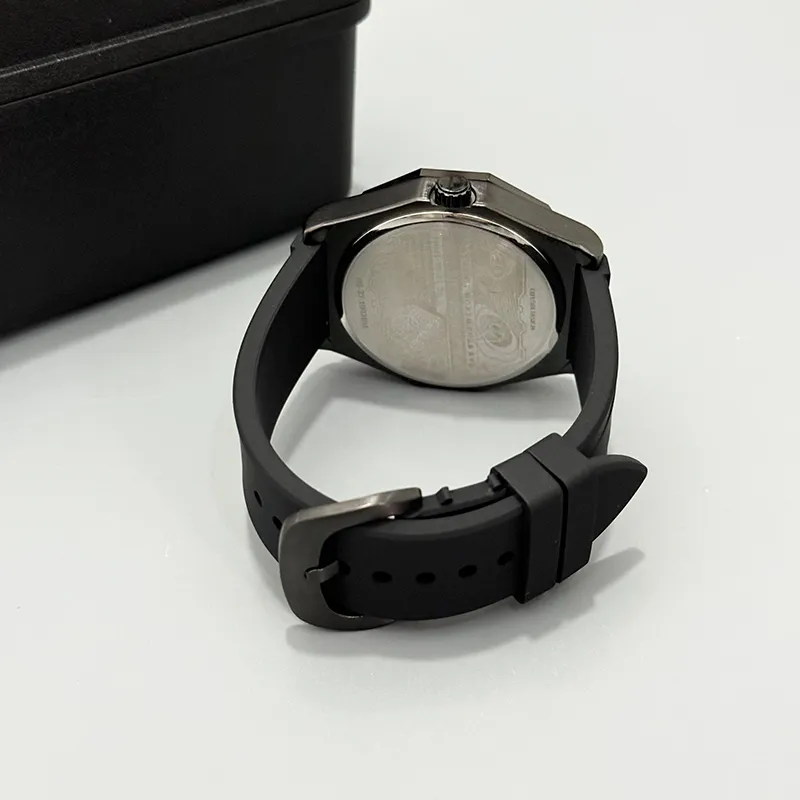 FEYERT Mechanical Movement Silicone Strap Watch Unisex Black Dial-10