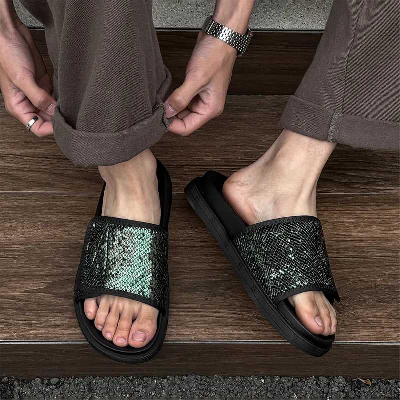 FAPAI Abrasion Resistant Slide Slippers Men's-15
