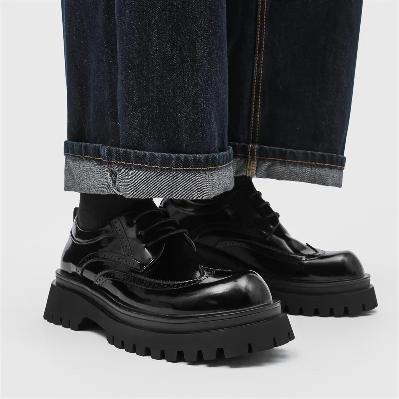 FAPAI Low Top Casual Shoes Men's Black-8