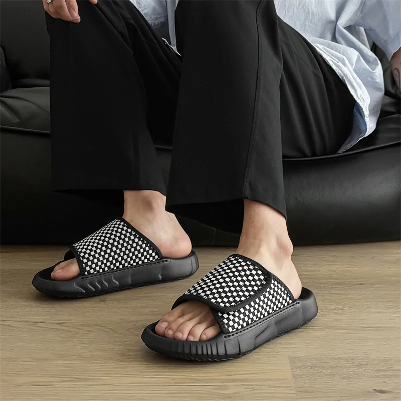 FAPAI Abrasion Resistant Slide Slippers Men's Black-2