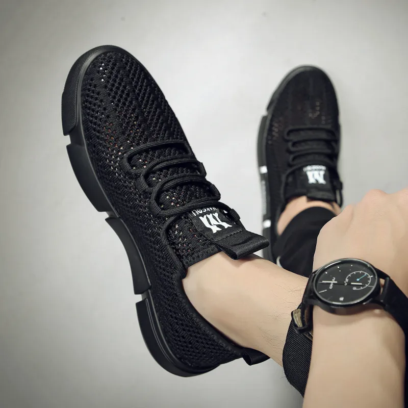 FAPAI Low Top Casual Shoes Men's Black-4