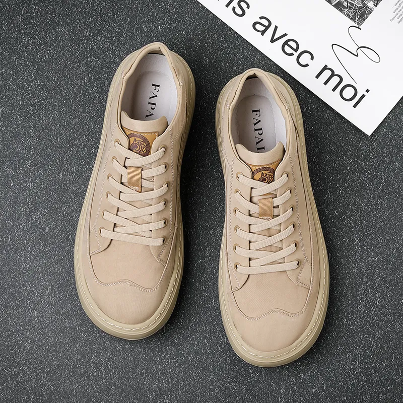 FAPAI Abrasion Resistant Height Increasing Low Top Casual Shoes Men's-9