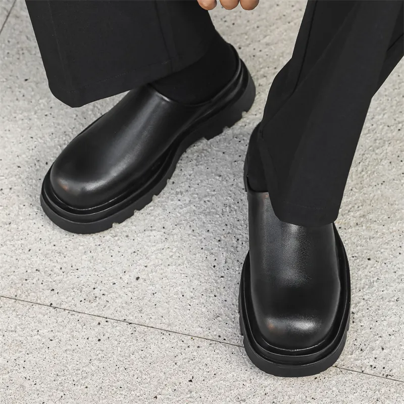 FAPAI Abrasion Resistant Closed Toe Slippers Men's Black-2