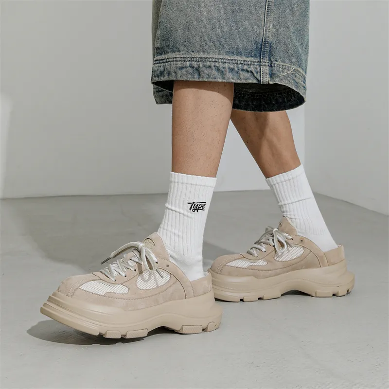 FAPAI Closed Toe Slippers Unisex Milk Tea-1